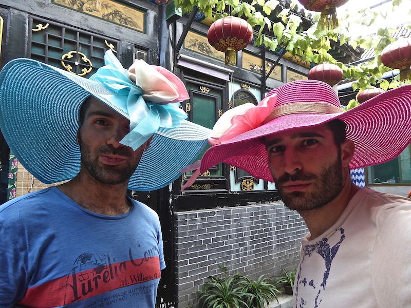 Stefan and Sébastien sporting new hats.