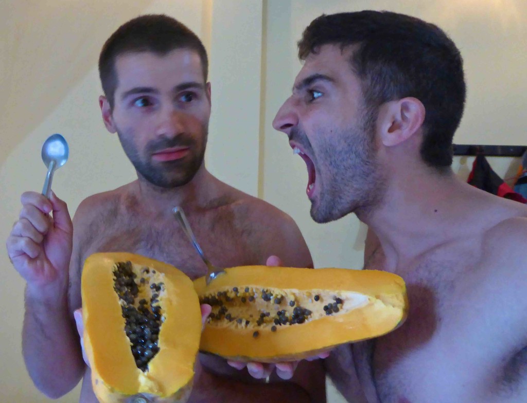 The NomadicBoys with their infamous teaspoons, ManAboutWorld gay travel magazine